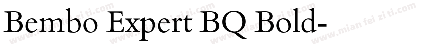 Bembo Expert BQ Bold字体转换